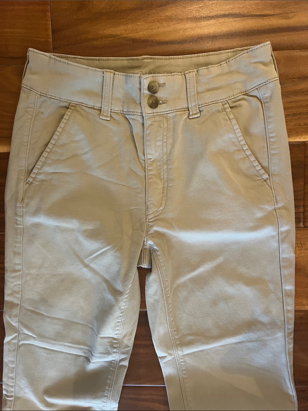 American Eagle Outfitters Super Stretch high waist artist flare – Tan
